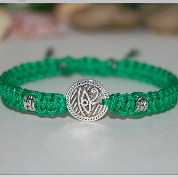 Egyptian Hawk Bracelet,God Eye of Horus Bracelet,Cord Bracelet,Ankh Cord Bracele - Picture 1 of 3